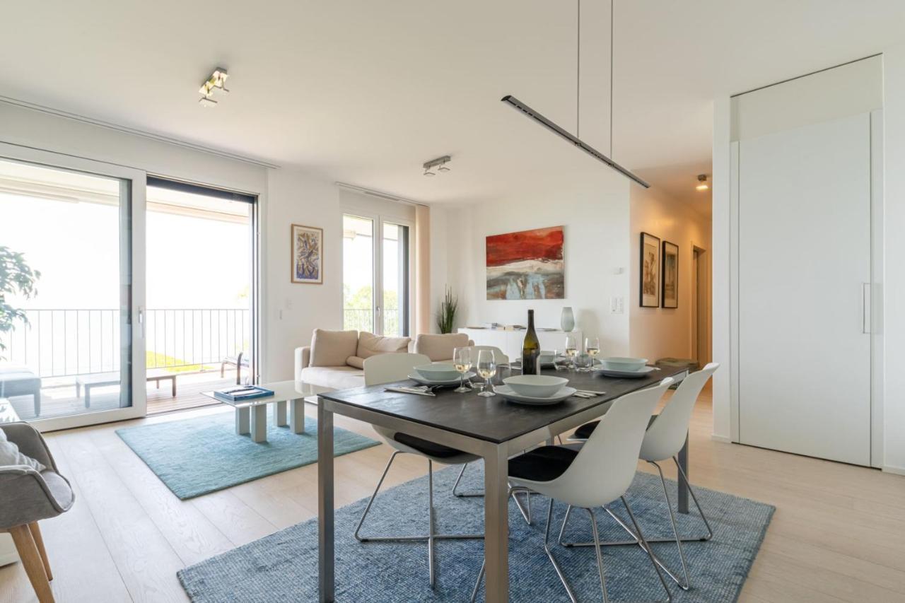 Les Terrasses De Lavaux 1 - Appartement De Luxe Avec Vue Panoramique Et Piscine Puidoux Ngoại thất bức ảnh