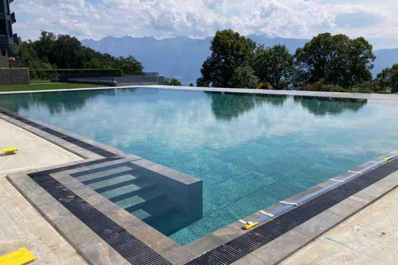 Les Terrasses De Lavaux 1 - Appartement De Luxe Avec Vue Panoramique Et Piscine Puidoux Ngoại thất bức ảnh