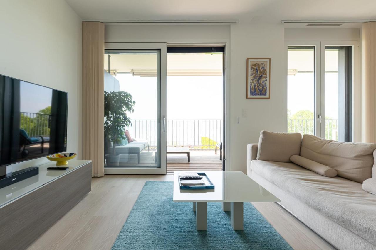 Les Terrasses De Lavaux 1 - Appartement De Luxe Avec Vue Panoramique Et Piscine Puidoux Ngoại thất bức ảnh