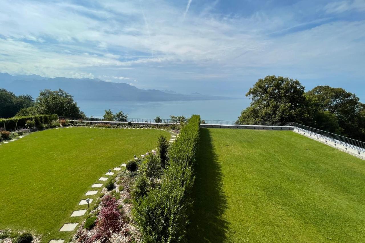 Les Terrasses De Lavaux 1 - Appartement De Luxe Avec Vue Panoramique Et Piscine Puidoux Ngoại thất bức ảnh