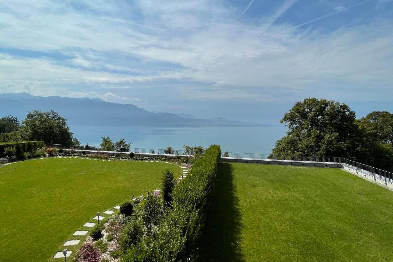 Les Terrasses De Lavaux 1 - Appartement De Luxe Avec Vue Panoramique Et Piscine Puidoux Ngoại thất bức ảnh