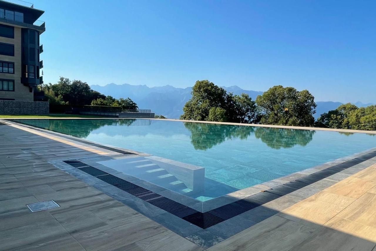 Les Terrasses De Lavaux 1 - Appartement De Luxe Avec Vue Panoramique Et Piscine Puidoux Ngoại thất bức ảnh